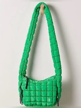NWOT Free People Movement Quilted Baby Carryall Sling Bag Kelly Green